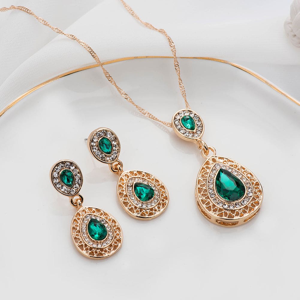 Set Of 3 Rhinestone Water Drop Decor Jewelry Set, Luxury Dangle Earrings Necklace Set, Crystal Pendant Necklace Hoop Earring Set, Peacock Waterdrop Rhinestone Pendant Necklace Earrings Sets, Teardrop Pendant Bride Wedding Crystal Jewelry for Women Girls Set Of 3 Rhinestone Water Drop Decor Jewelry Set, Luxury Dangle Earrings Necklace Set, Crystal Pendant Necklace Hoop Earring Set, Peacock Waterdrop Rhinestone Pendant Necklace Earrings Sets, Teardrop Pendant Bride Wedding Crystal Jewelry for Women Girls